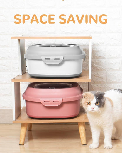 30-35 Lbs Dog Food Storage Container Collapsible Dog Food Container with Airtight Lids, Wheels, Scoop and 2pcs Food Storage Containers, Large Pet food storage for Dog, Cat