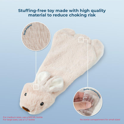 Best Pet Supplies Squeaky Dog Toys with Soft Durable Fabric for Small, Medium and Large Pets Interactive Toy for Indoor Play, Supports Active Biting and Play - Hare, Small