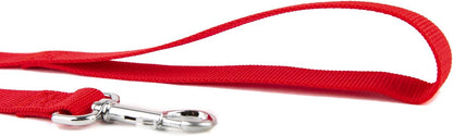 Nylon Dog Training Leash, Traction Rope, 4/5/6 Feet Long, 3/4 Inch 1 Inch Wide, for Small and Medium Dogs (1'' x 5 FT, Red)