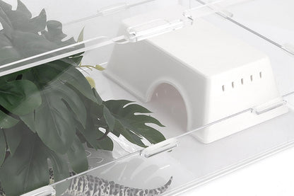 Snake Hide, Leopard Gecko Tank Accessories for Reptile Ball Python Crested Gecko Lizard Bearded Dragon - WhiteHideM