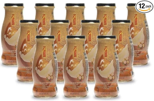 Golden Nest Premium Bird Nest Drink, Swallow Bird Nest 100% Natural - Made in USA, (燕窩) 12 bottles x 240 ml (8oz) (Longan)