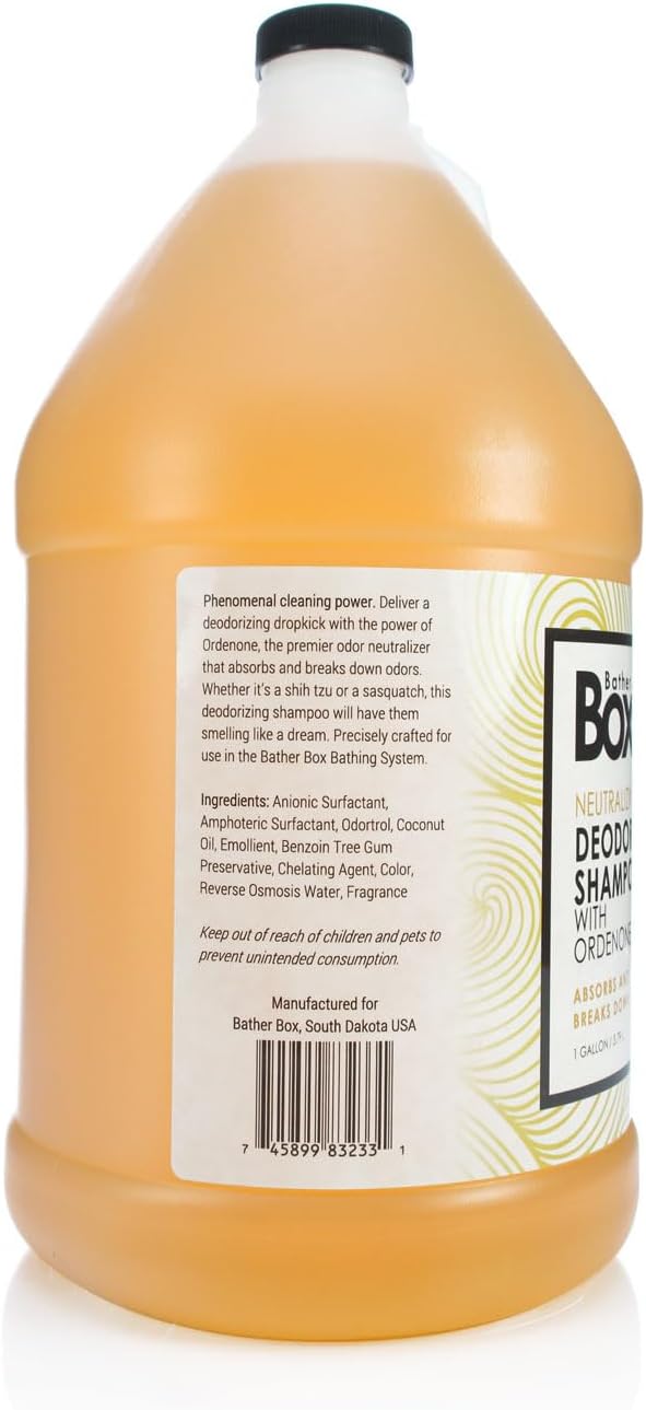 Deodorizing Dog Shampoo, 1 Gallon - Odor Eliminator, Eliminates Stinky, Smelly Pet Odors, Deodorizes Pet Odors and Freshens, Professional Grooming Grade