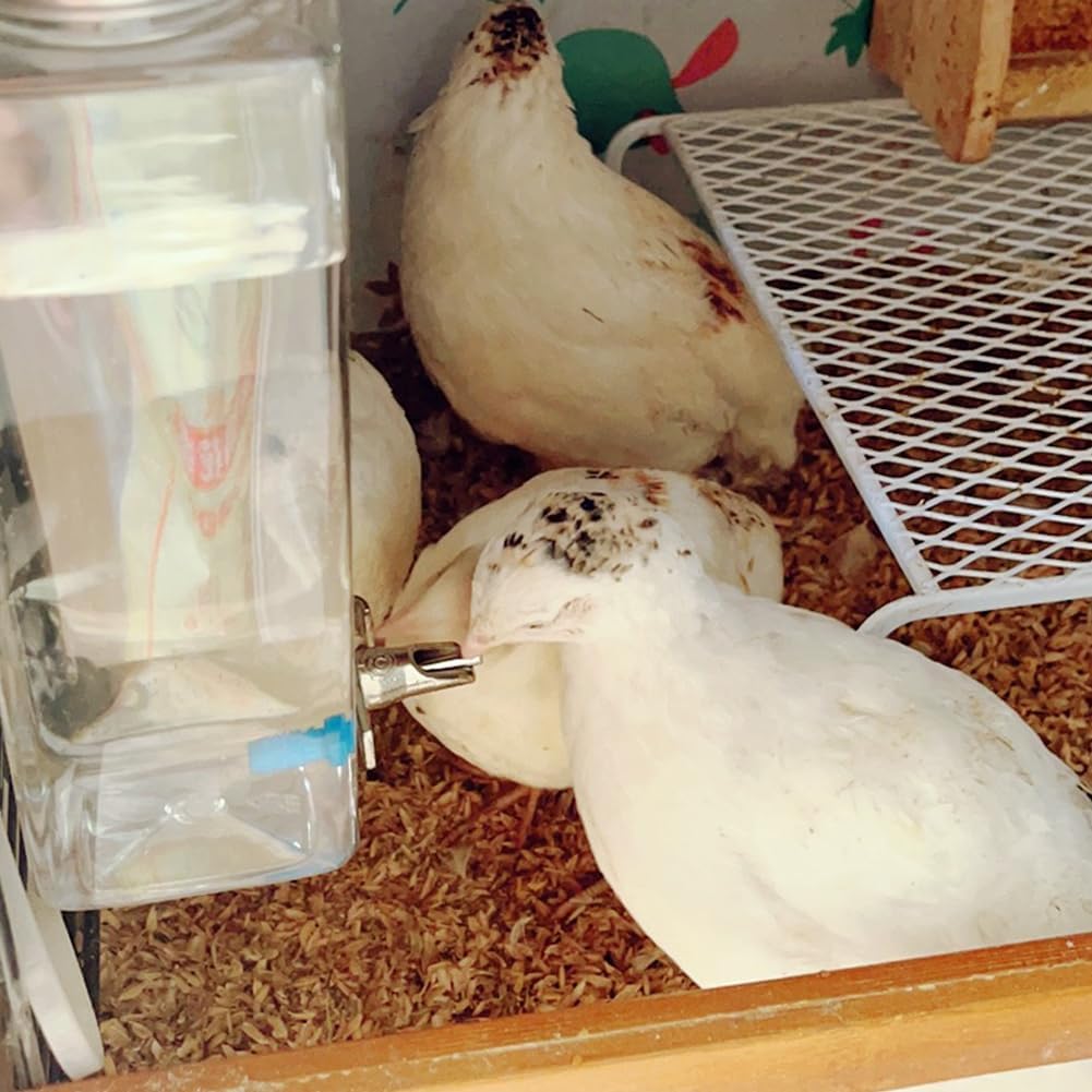 50PCS Automatic Water Rabbit Nipple Drinker Feeders for Rabbit Guinea Pig Ferret Rat Mouse Poultry Watering System (Blue)