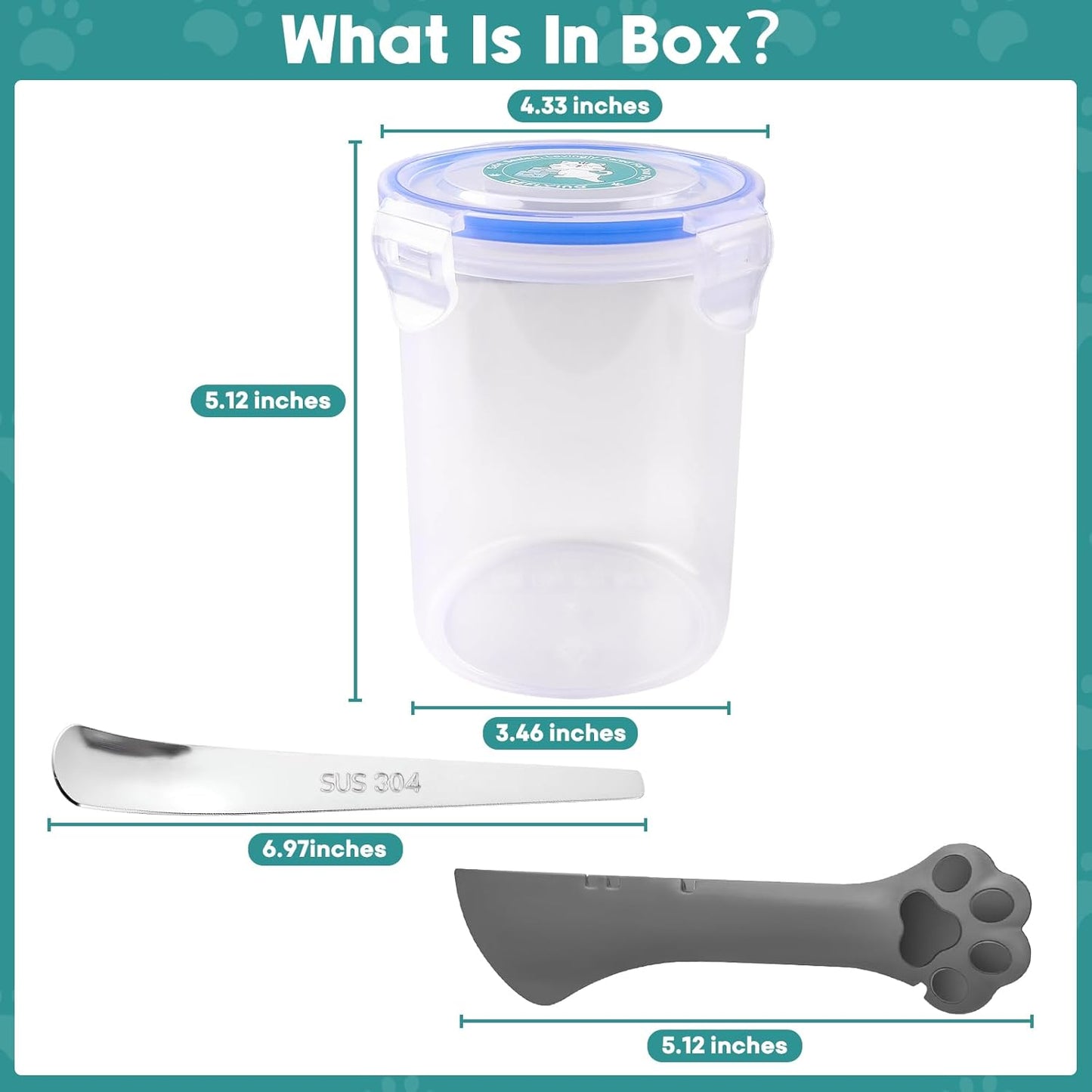 Canned Dog Food Storage Lids,Reusable Airtight Can Cover Pet Food Sealer - Keeps Dog Food Lids Storage Can Fresh, dog Food Container Eliminates Odor, Easy To Use With SUS 304 Spoon,Can Opener