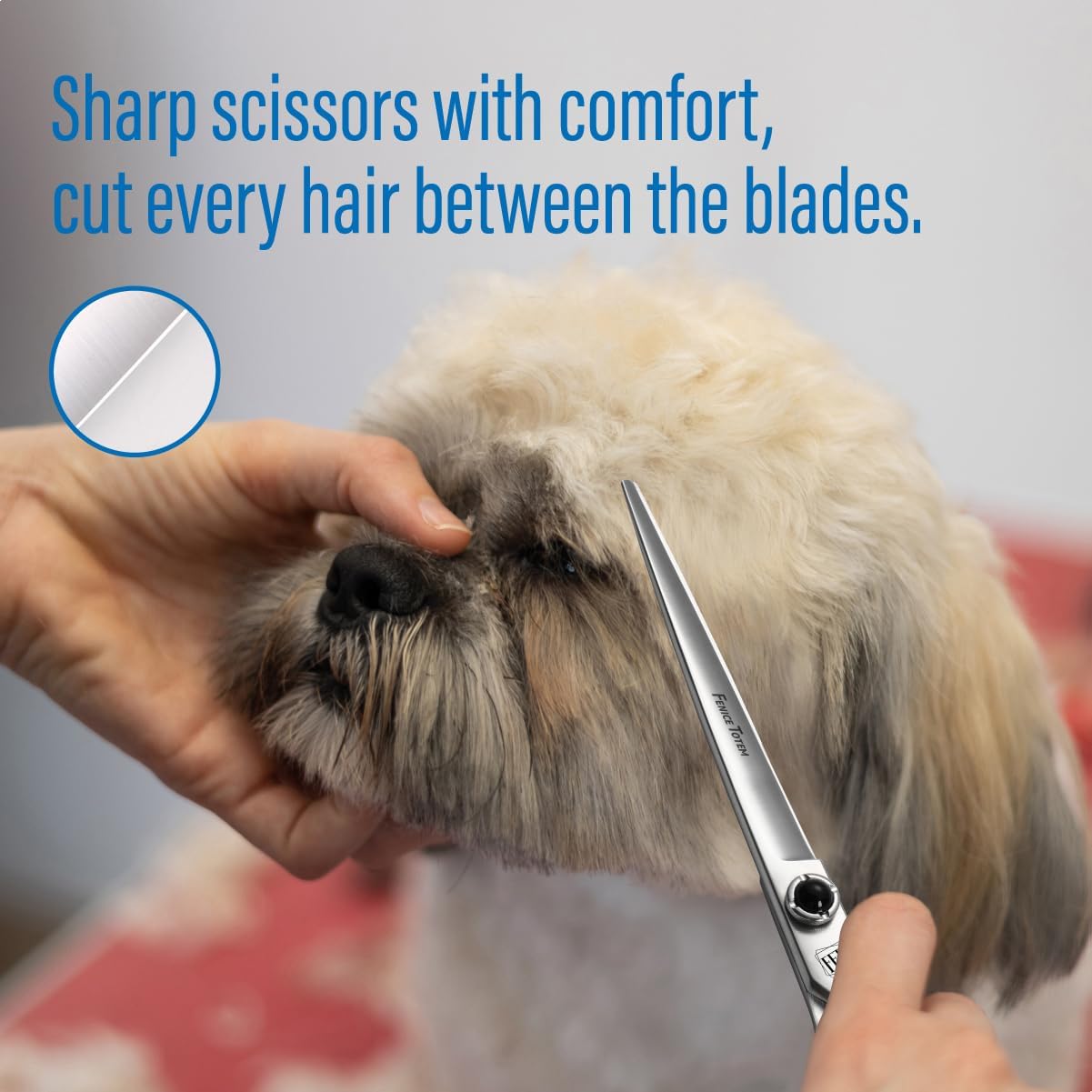 Dog Grooming Scissors: 7 inch Pet Shears Made Of Japanese 9CR Advanced Stainless Steel Professional Grooming Scissors for Dogs Cats and Other Pets
