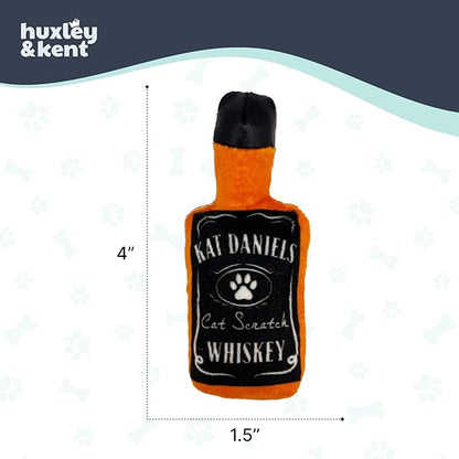 Huxley & Kent Plush Cat Toy - Interactive Catnip Toy for Cats & Kittens - Soft Kitty Toy with Crinkle & Catnip - Fun Indoor Play Toy - Kat Daniels Whiskey