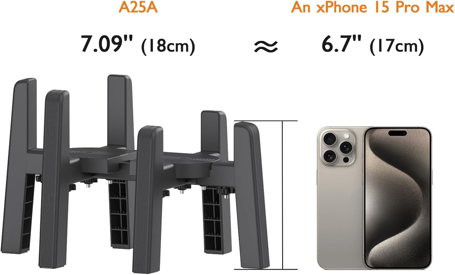 CZPET Dog Water Dispenser Stand, Holder for Pet Automatic Feeders, Width Adjustable Elevated Stand for Pet Feerders, Suitable for Medium Pets [Stand Only]