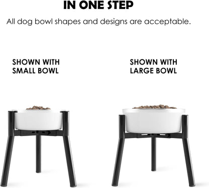Dog Bowl Stand for Medium & Large Dogs, Adjustable Width 7-10.7", 11in Tall Elevated Dog Food Water, Bowl Not Included
