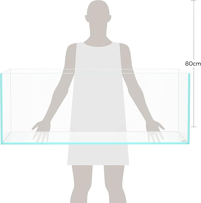 LANDEN 120P 78.4 Gallon Rimless Low Iron Aquarium Tank, W47.2×D23.6×H17.7 in(120x60x45cm); 12 mm Thickness with Nano Foam Leveling Mat Included