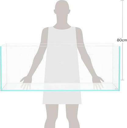 LANDEN 120P 78.4 Gallon Rimless Low Iron Aquarium Tank, W47.2×D23.6×H17.7 in(120x60x45cm); 12 mm Thickness with Nano Foam Leveling Mat Included