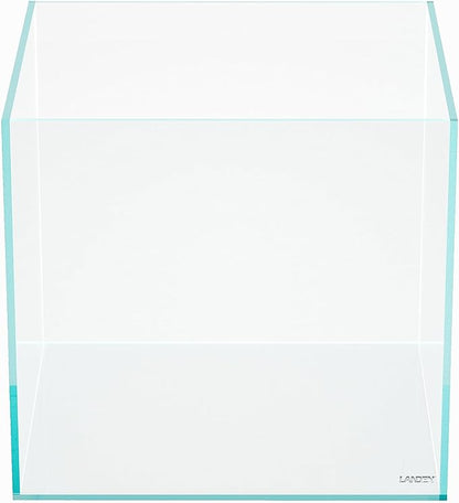 LANDEN 15.6 Gallon Cube Rimless Low Iron Aquarium Tank,15.7" L × 15.7" W × 15.7" H (40cm x 40cm x 40cm) 6mm Thickness with Nano Foam Leveling Mat Included