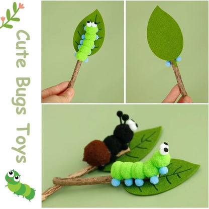 PAZ'S GIFT Catnip Toys - Cat Kick & Rope Toys for Indoor Play, Cat & Kitten Teething Chew Toys for Aggressive Chewing & Teeth Cleaning (Mouton Polygonum Velvet)