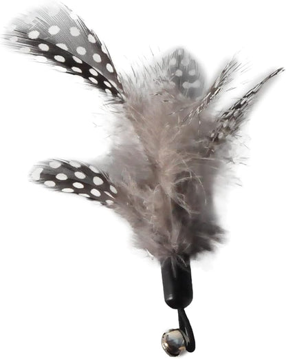 Cat Toys - No Chemical Dyeing Cat Feather Toys for Indoor Cats - Include Cat Wand and Natural Feather Refills