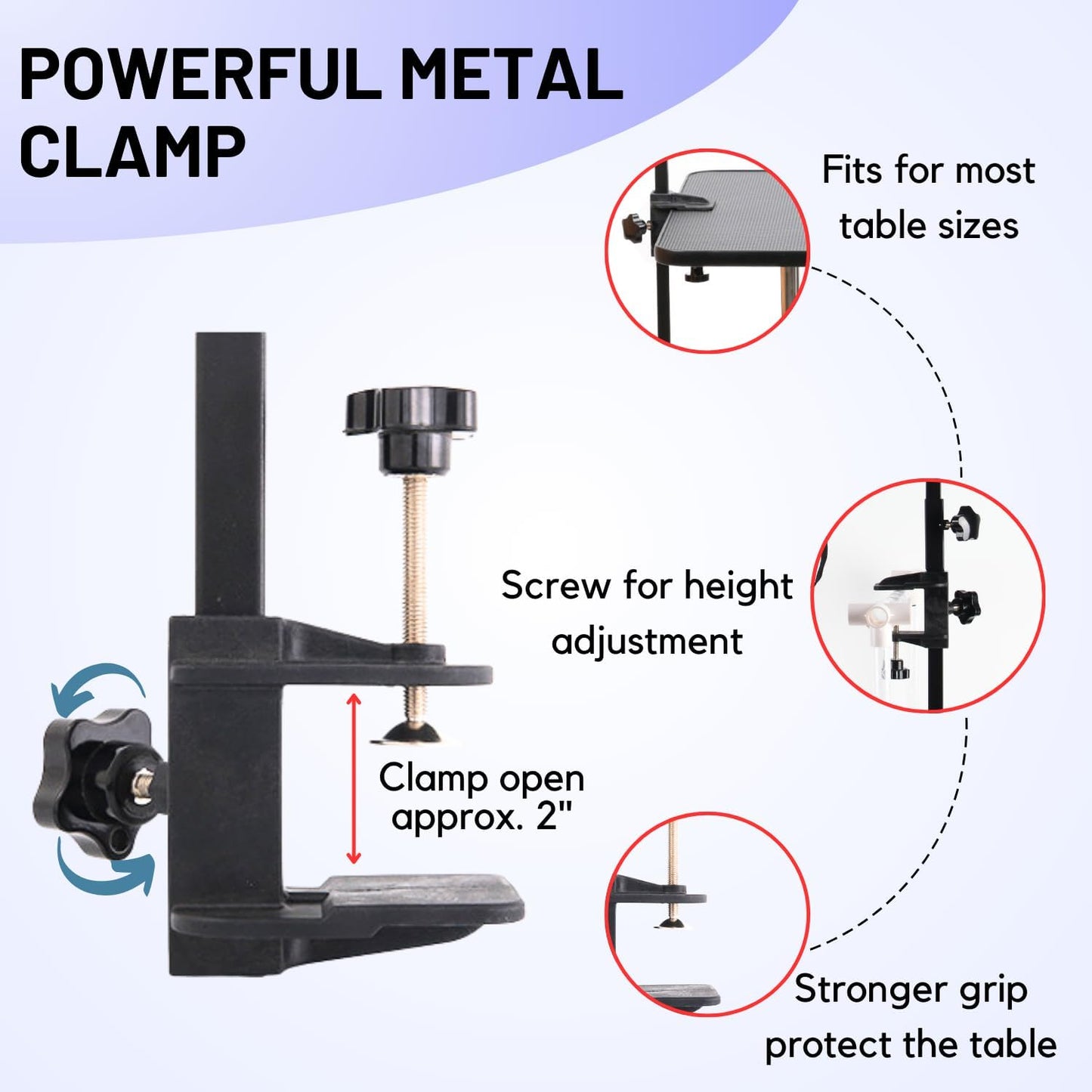 Foldable Dog Grooming Arm with Clamp & Pet Grooming Table Accessories - Adjustable Height 20"-35" with No-Sit Holder, Grooming Restraint for Small, Medium Dogs at Home or Salon