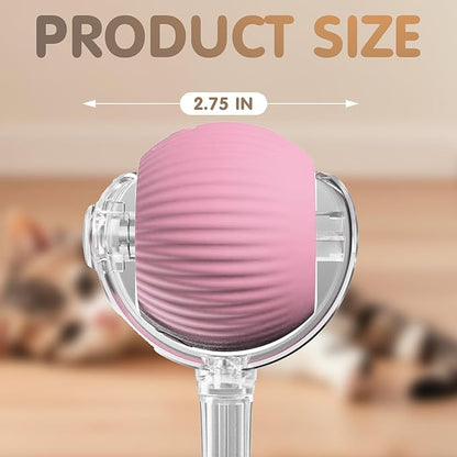 Rocfish Durable Interactive Cat Toys for Indoor Cats, Smart Automatic Cat Chase Ball Toy, Upgraded Speedy Tail Kitten Toy for Bored Indoor Adult Pets (Pink)