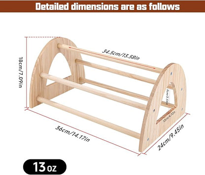 Large Wooden Chicken Perch, Chick Roosting Perch Wood Stand for Brooder, Chicken Toys for Coop and Brooder Chick Roosting Bar, Training Perch Toys for Large Bird