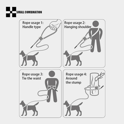 Adjustable Dog Harness with Leash, Reflective Mesh, No-Pull Design，Matching Lead Rope (Black, XXXS)