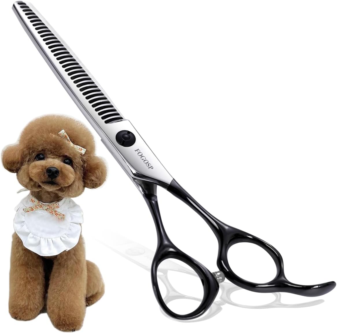 Dog Thinning Shears for Grooming 36 Teeth 6.5" Dog Blending Shears for Grooming Small Medium Dogs Professional Pet Thinners Blenders Scissors for Right Groomer(Blender, Black)