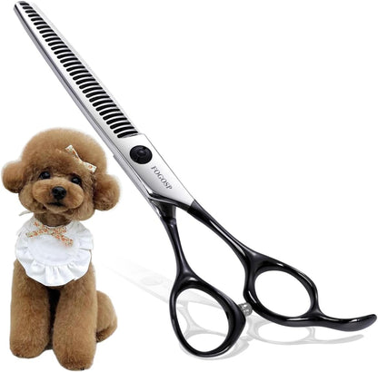 Dog Thinning Shears for Grooming 36 Teeth 6.5" Dog Blending Shears for Grooming Small Medium Dogs Professional Pet Thinners Blenders Scissors for Right Groomer(Blender, Black)