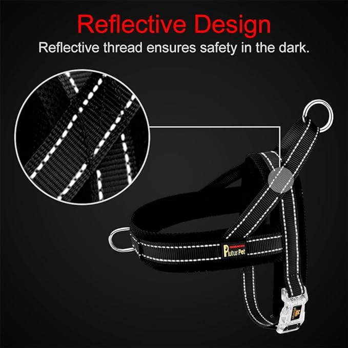 Plutus Pet No Pull Dog Harness with Breathable Mesh Padded, Adjustable Reflective Escape Proof Dog Harness, Quick Fit Dog Vest Harness for Small Medium Large Dogs(S, Gray)