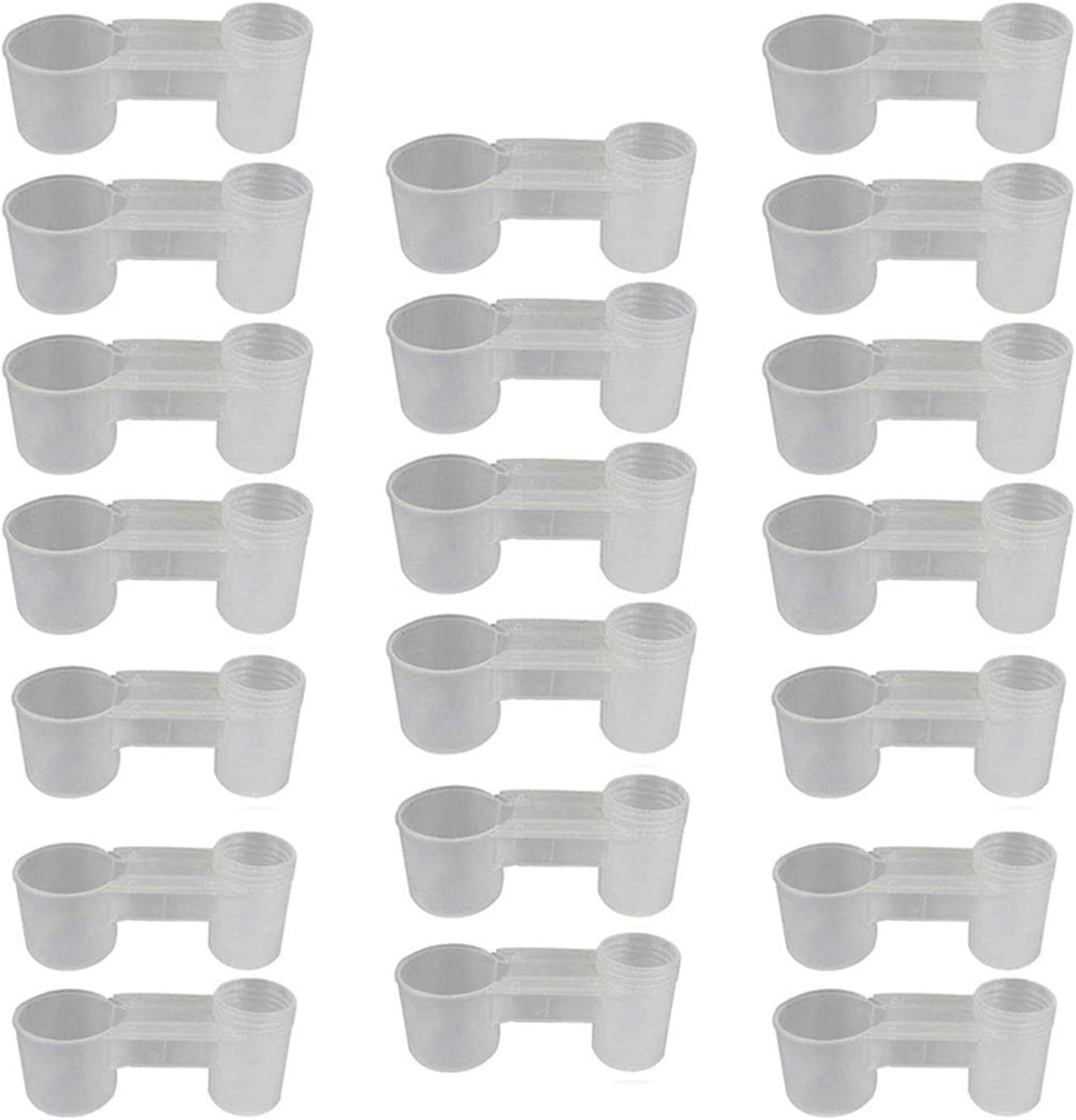 kathson 20 Pcs Bird Drinker Feeder Plastic Soda Pop Water Bottle Cup Ideal for Chicken Pigeons Birds Feeder Trough Animal Feeding Accessories