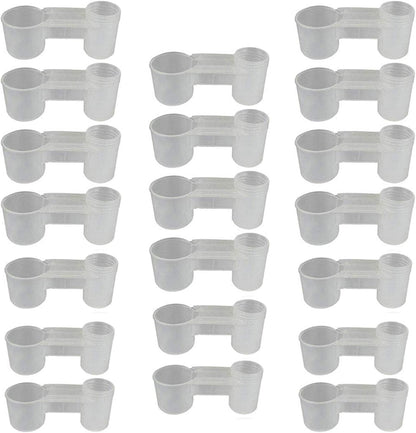 kathson 20 Pcs Bird Drinker Feeder Plastic Soda Pop Water Bottle Cup Ideal for Chicken Pigeons Birds Feeder Trough Animal Feeding Accessories