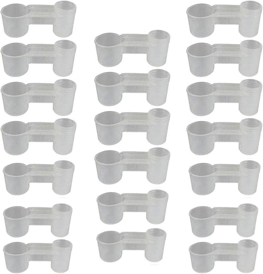 kathson 20 Pcs Bird Drinker Feeder Plastic Soda Pop Water Bottle Cup Ideal for Chicken Pigeons Birds Feeder Trough Animal Feeding Accessories