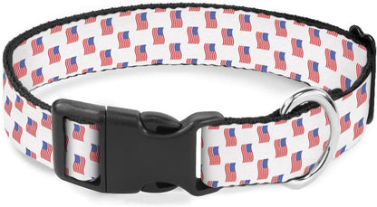 USA Flags Dog Collar Soft Pet Collars for Small Medium Large Breed Dogs Cats Puppy Kitten Terrier