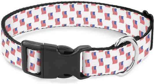USA Flags Dog Collar Soft Pet Collars for Small Medium Large Breed Dogs Cats Puppy Kitten Terrier