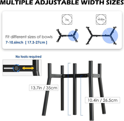 Raised Dog Bowl Stand for Large Dogs, Adjustable Width 7-10.6, 13.7 inch Tall Dog Food Water Stand,Bowl Not Include
