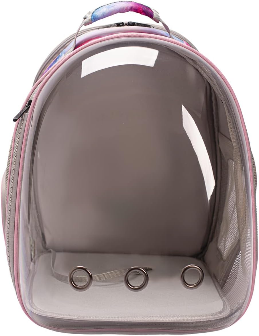 halinfer Galaxy Pink Dual Expandable Cat Backpack Carrier, Fit up to 20 lbs, Expandable Pet Carrier Backpack for Large Fat Cat and Small Puppy