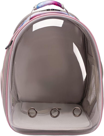 halinfer Galaxy Pink Dual Expandable Cat Backpack Carrier, Fit up to 20 lbs, Expandable Pet Carrier Backpack for Large Fat Cat and Small Puppy