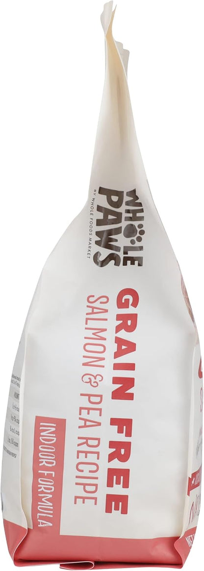 Whole Paws, Grain-Free Dry Cat Food, Salmon & Pea Recipe, Enhanced with Fiber & Prebiotics, Indoor Formula, 3.5 lb