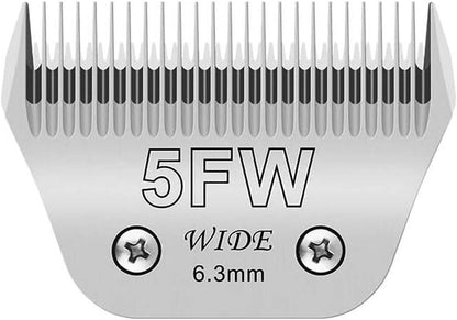Wide Blades for Dog Grooming Blades Compatible with Andis Dog Clippers,5FW Dog Clipper Blades Compatible with Oster A5,Wahl km10 Dog Clippers for Horse Dog Cat Animals,Stainless-Steel Blade Sharp