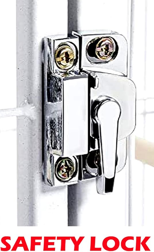 Large Double Ladders Open Play Top Wrought Iron Bird Parrot Parakeet Finch Macaw Cockatoo Cage, Include Seed Guard and Toy Hook (30.5''L x 29.5''W x 65''H, White Vein)