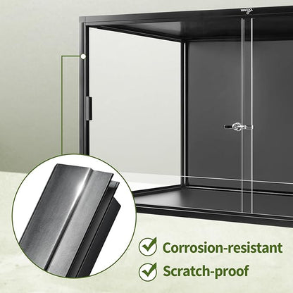 120 Gallon Reptile Tank, Large Terrarium for Bearded Dragons, Snakes, Leopard Geckos, Sliding Door & Top Ventilation, 48" x 24" x 24" Easy-to-Maintain Reptile Enclosure