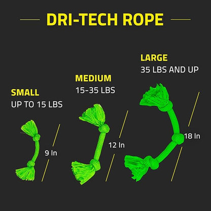 Playology Dog Toys | Dri-Tech Rope Toy Tug of War Rope for Aggressive Chewers | Medium Sweet Potato Scented Toy - Easy to Clean and Made from Non Toxic Materials