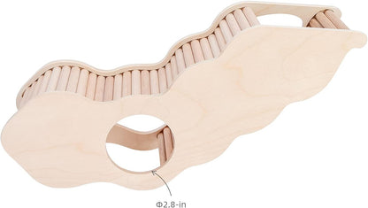 Niteangel Hamster House w/Climbing Ladder for Hamsters Gerbils Mice or Similar-Sized Pets (Secret Peep Tunnel Hamster Hut)