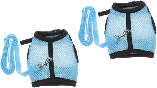 Guinea Pig Harness and Leash Set Soft Mesh Small Animal Vest Adjustable Comfortable Pet Harness Leash for Guinea Pigs Rabbits Hamsters Small Pets
