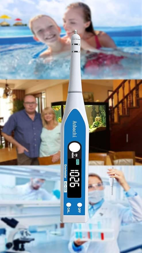 Digital Salinity Meter 3-in-1 Saltwater Tester – Specific Gravity, Salinity & Temperature Pen Hydrometer, High Accuracy Water Quality Tester for Aquarium, Marine, Pool, Hydroponics, Aquaculture