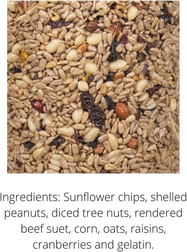 JCs Wildlife No Mess, No Waste Fruit Blend Premium Bird Seed Small Cylinder, 2 lb (4 Cylinder)