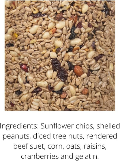 JCs Wildlife No Mess, No Waste Fruit Blend Premium Bird Seed Small Cylinder, 2 lb (2 Cylinder)