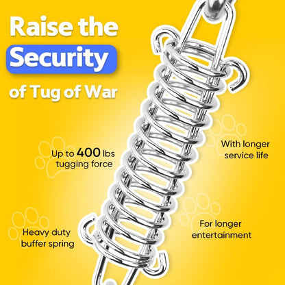 Petbobi Bungee Dog Toy, Outdoor Dog Tug Toy for Pitbull Interactive Exercise, Spring Pole Tug-of-War Toy with Durable Rope, Hanging Toy for Large Dogs to Reduce Boredom, Blue