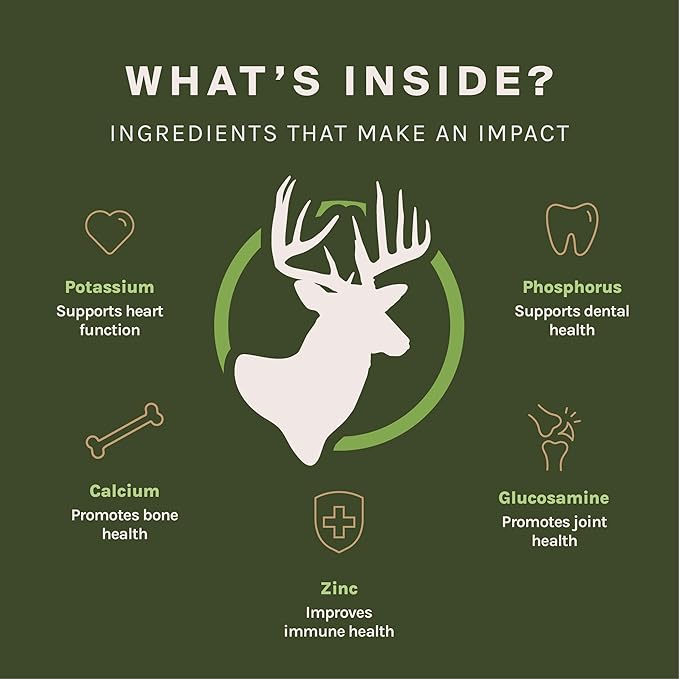 Good Trouble Premium Deer Antlers for Large Dogs – 2 Whole Antlers Pets - North American Sourced for Dental Health & Anxiety Relief - Odor-Free & Non-Toxic Chew Bone for Dogs