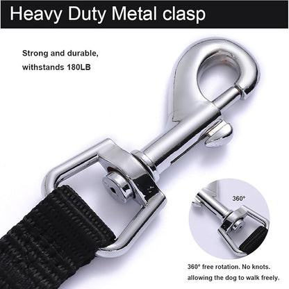 6 FT Puppy Leashes, Strong Traditional Style Leash with Easy to Use Collar Hook,Dog Lead Great for Small and Medium and Large Dog (Black, 5/8 in x 6 ft)