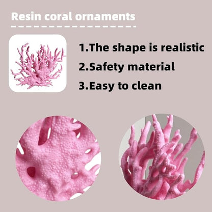 Fish Tank Decorations,Aquarium Corals Decoration, Aquarium Ornaments, Fish Tank Coral, Aquarium Corals Decoration, Fish Decorations for Aquarium (Pink, Medium)