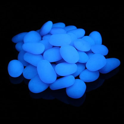 Shiny Stone Glow in The Dark Pebbles,Decorative Glow Stones,Fish Tank Aquarium Gravel,Glow Pebbles for DIY Garden Gifts Decoration(Big Size, 3-4cm, 400g/14.1oz) (Purple)