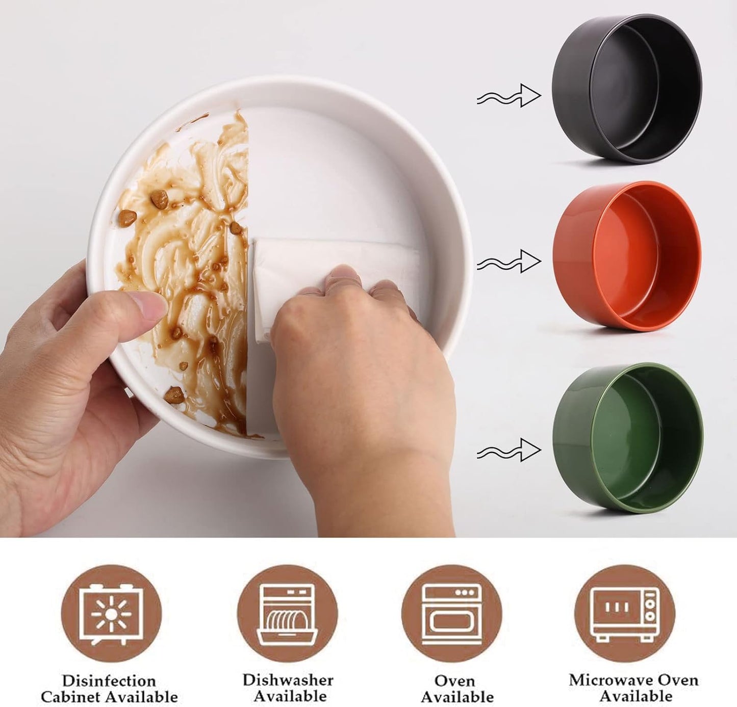 Petygooing White Elevated/Raised Ceramic Dog Bowl for Small Breeds, Dog Food Water Dish with Stand,Pet Feeding Bowl with Anti Slip Rubber for Cats and Small Dogs Puppy 13.5 OZ (5.1In / 1.7 Cups