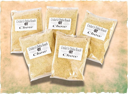 Cricket & Dubia Roach Feed Kit – 5 lb (5 Individually Wrapped Bags) – Premium Gut-Loading Diet for Feeder Crickets, Dubia Roaches, Reptiles, Amphibians, Lizards – GT Country Living