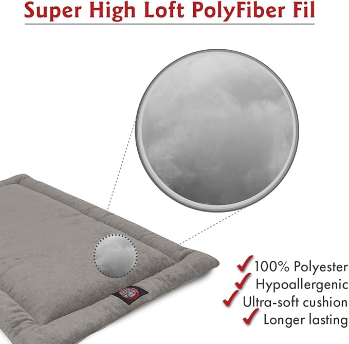 Majestic Pet Dog Crate Mat - Machine Washable Soft Plush Pet Bed Pad for Crates & Kennels | USA Crafted | 24"x18" Villa Vintage